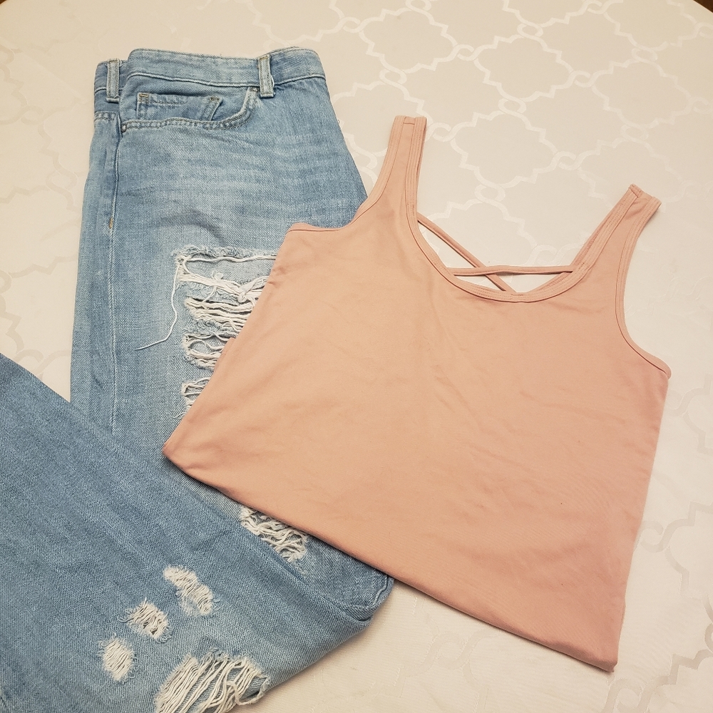 Forever 21 Distressed Mom Jean